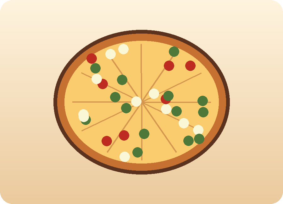 Pizza artesanal recién hecha